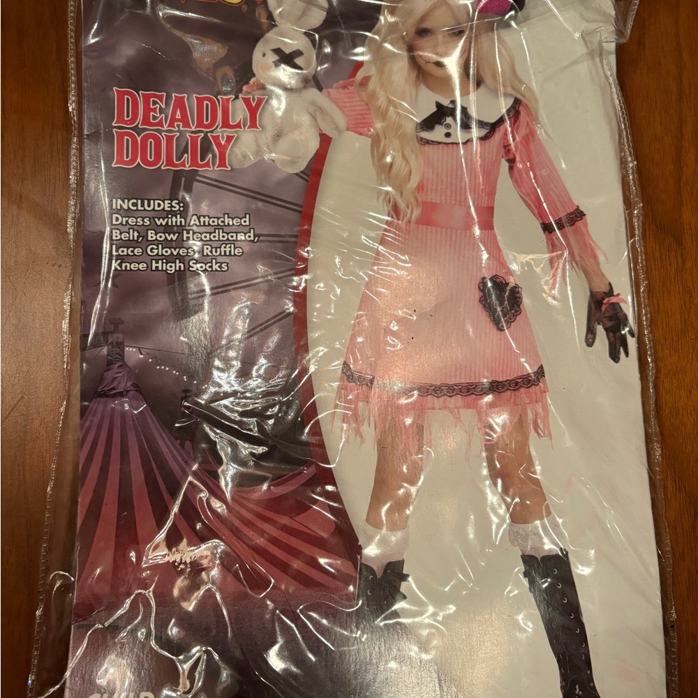 Spooky Dolly Pink Kids Costume girls medium 8-10